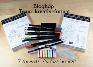 Stampin'up!, kolorieren, Bloghop , Team kreativ-format, Wassertankpinsel, Watercolor pencils, Farbenfroh durchs Jahr