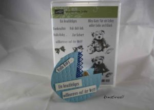 Unentbärliche Grüße , eine Babykarte für einen Jungen, #stampin`Up!